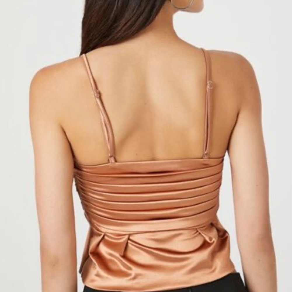 Satin Cropped Cami - Picture 3 of 4
